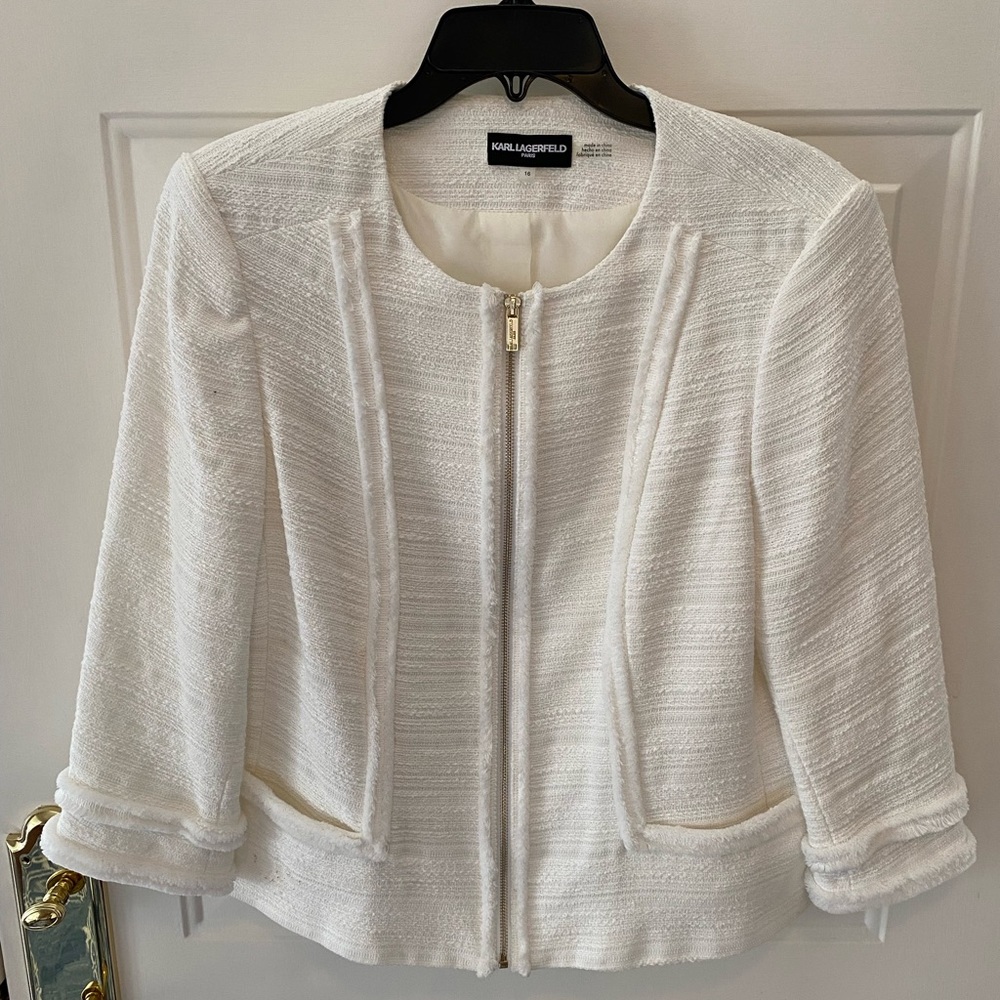 Karl Lagerfeld white jacket